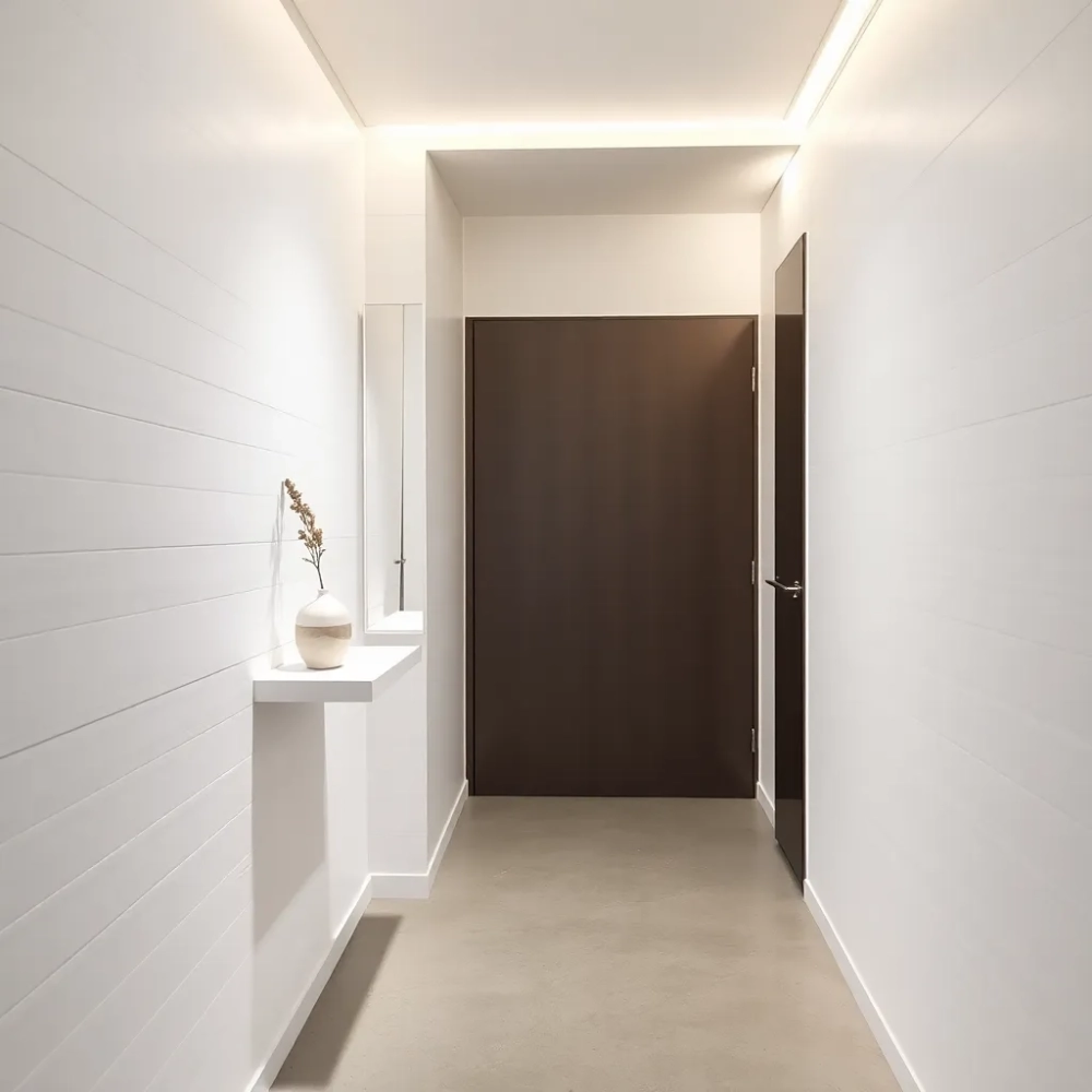 Pomysł na ściany w małym przedpokoju