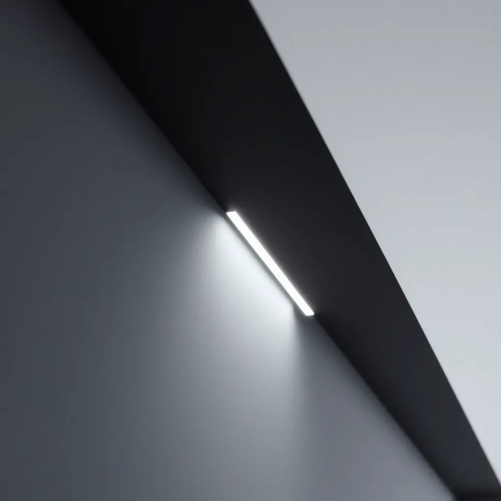 profil led wpuszczany w płytę gk czarny