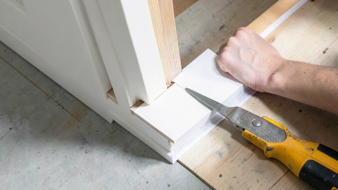 Przygotowanie listew maskujących do klejenia