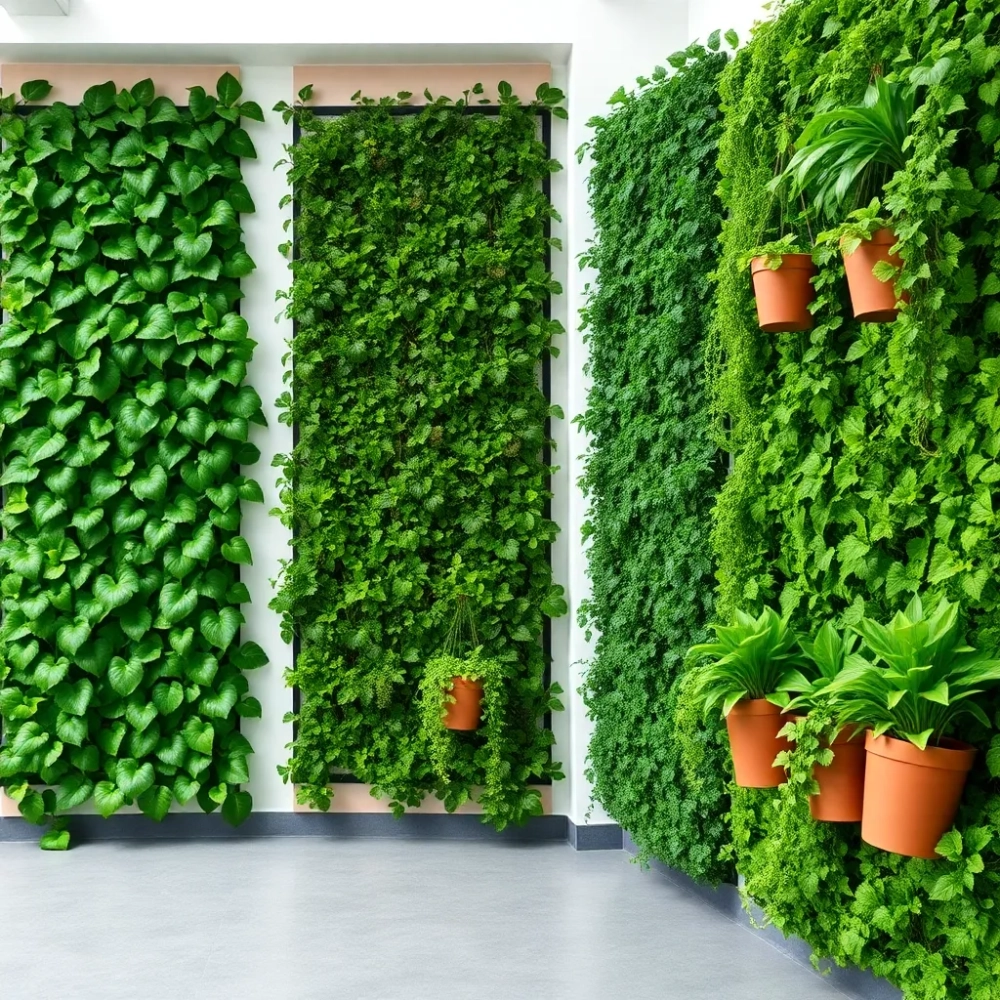 Rodzaje zielonych ścian