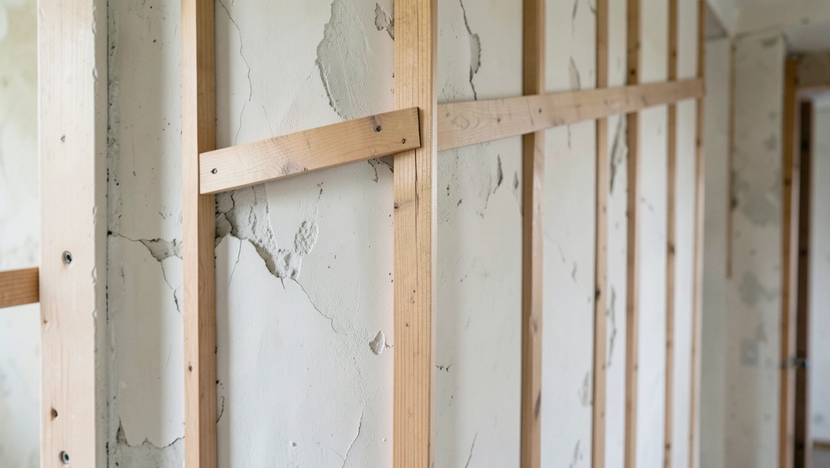 równanie ścian na listwach