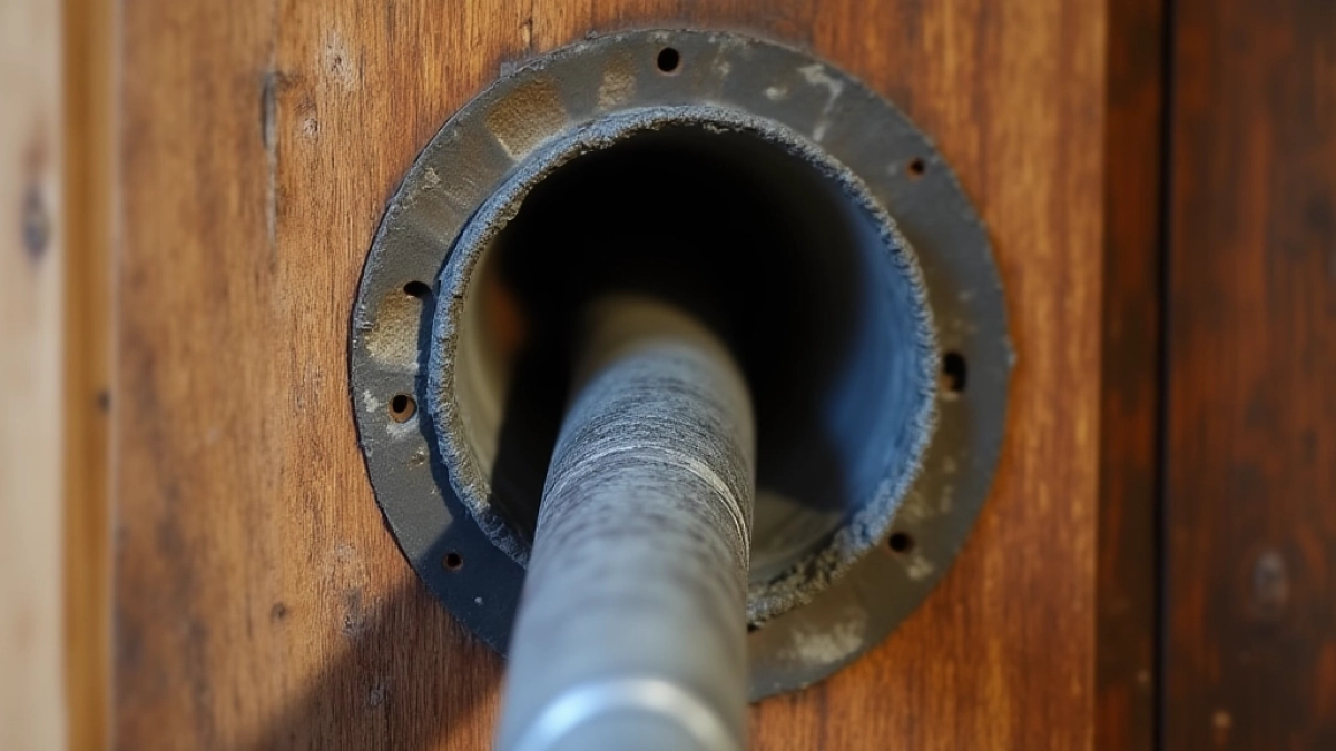 rura kominowa przez drewnianą ścianę