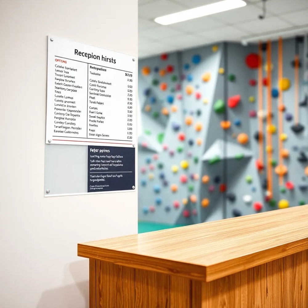 Ścianka wspinaczkowa Tarnowskie Góry cennik