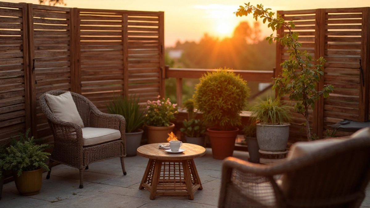 Ścianki drewniane na taras