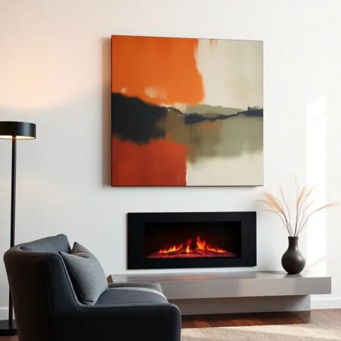 Aranżacja ściany z kominkiem