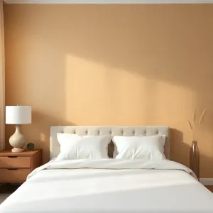 Beżowa tapeta do sypialni