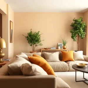 Beżowy kolor ścian  z czym łączyć