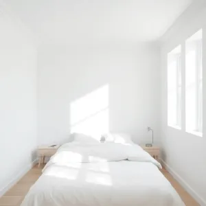 Białe ściany w sypialni aranżacje