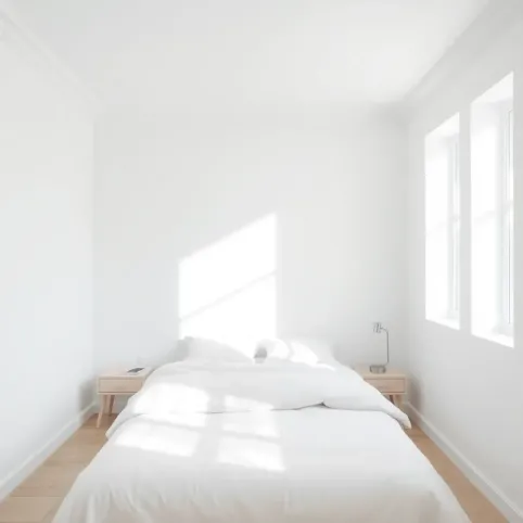 Białe ściany w sypialni aranżacje