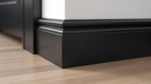 Czarne listwy przypodłogowe inspiracje