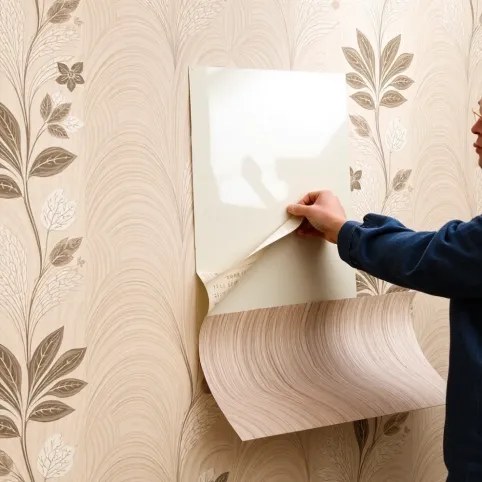 Czy lamele można przykleić na tapetę
