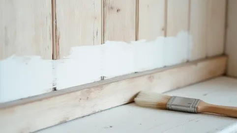 czy lamperie można pomalować farbą lateksową