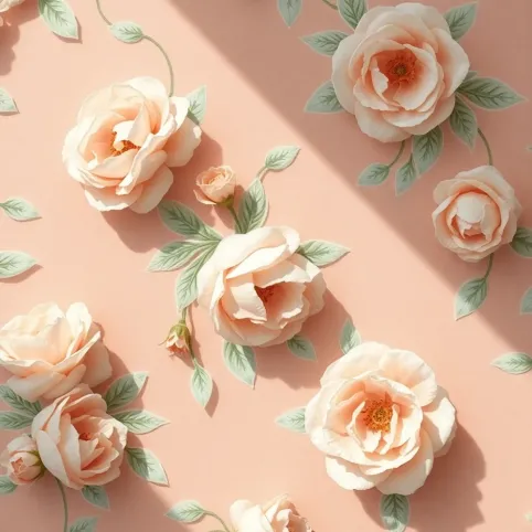 Delikatna tapeta w kwiaty