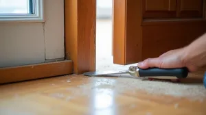 Demontaż listwy progowej w domu