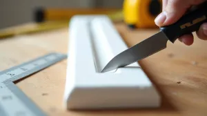 docinanie listwy styropianowej