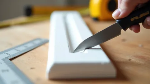 docinanie listwy styropianowej