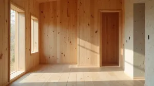 Dom drewniany ściany wewnętrzne