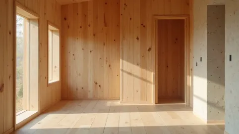 Dom drewniany ściany wewnętrzne