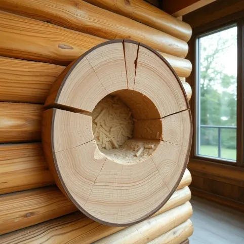 Dom z bali przekrój ściany