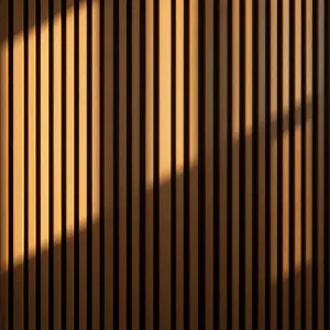 Drewniana ściana z listewek