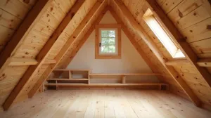 Drewniana ścianka kolankowa