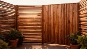 Drewniana ścianka na taras