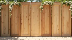 Drewniana ścianka weselna