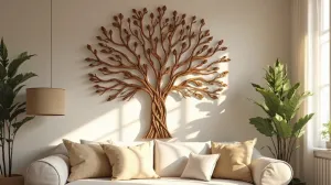 drewniane drzewo na ścianę