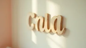 Drewniane imię dziecka na ścianę