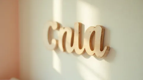 Drewniane imię dziecka na ścianę