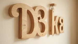 Drewniane imię na ścianę