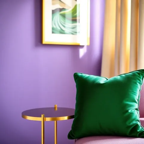 Fioletowy kolor ścian z czym łączyć