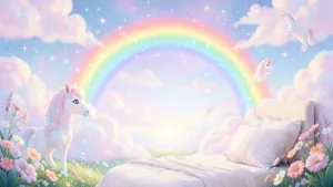 fototapeta dla dziewczynki tęcza