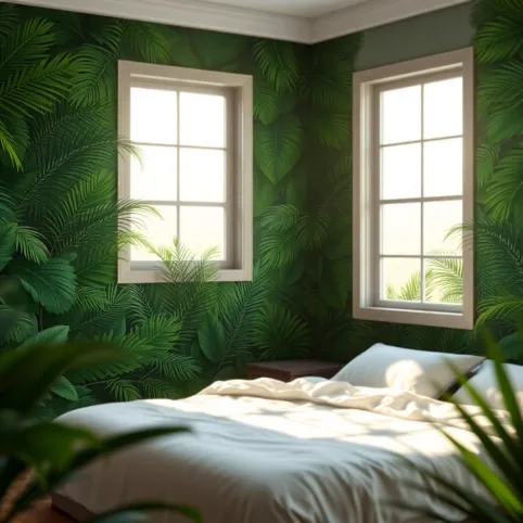 Fototapeta liście do sypialni