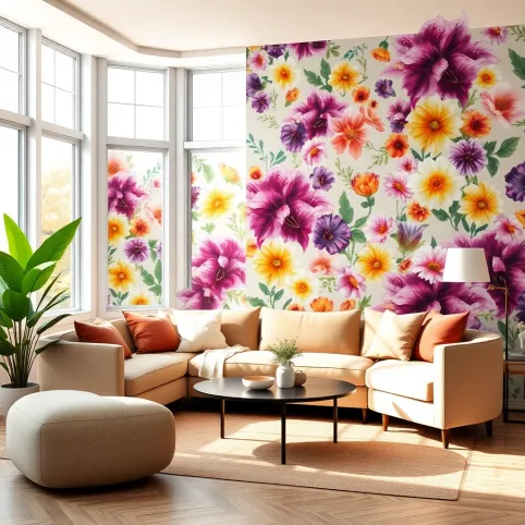 Fototapety kwiaty do salonu