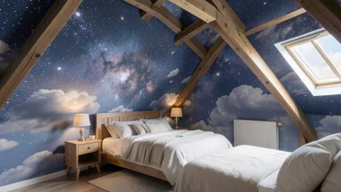 fototapety na skośne ściany