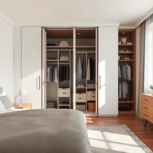 Garderoba w sypialni za ścianką wymiary