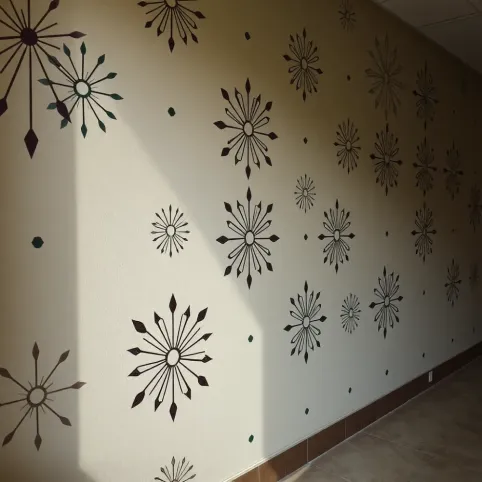 Geometryczne wzory na ścianie