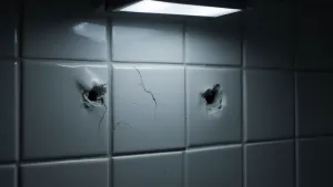 Głuche płytki na ścianie