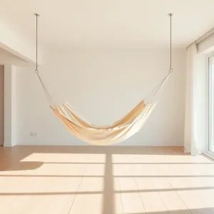 Hamak w domu do sufitu