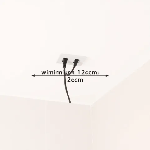 Ile cm od sufitu kable