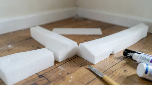 jak łączyć listwy styropianowe