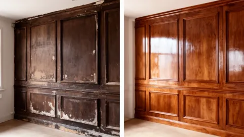 jak odnowić boazerie drewnianą