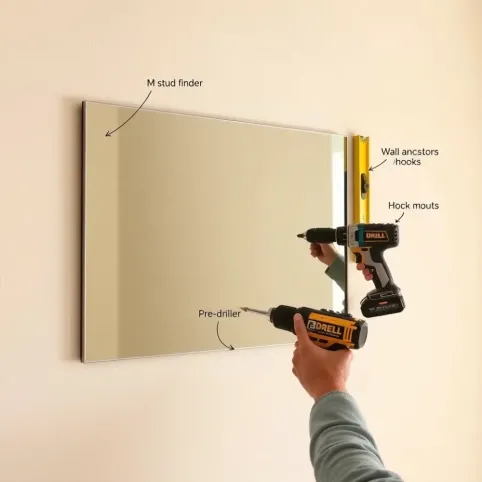 Jak powiesić ciężkie lustro na ścianie