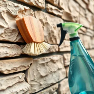 Jak wyczyścić kamień dekoracyjny na ścianie