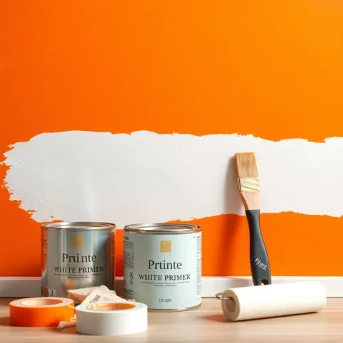 Jak zamalować pomarańczowa ścianę