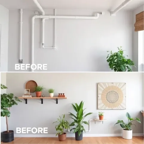 Jak zamaskować rury na ścianie