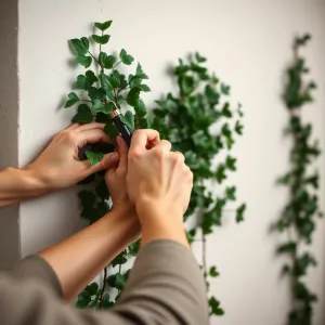 Jak zamontować sztuczny bluszcz na ścianę