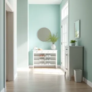 Jaki kolor ścian do białych mebli w przedpokoju