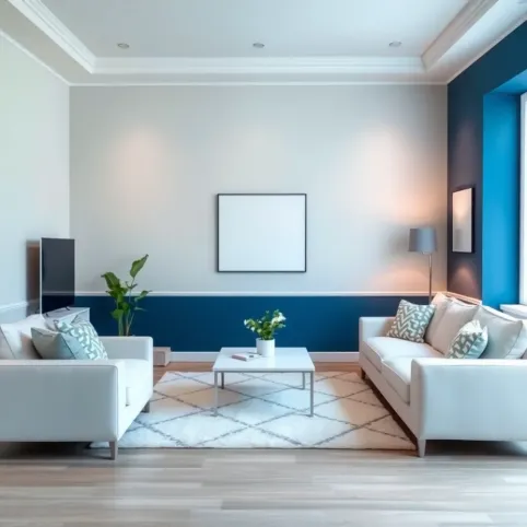 Jaki kolor ścian do białych mebli w salonie